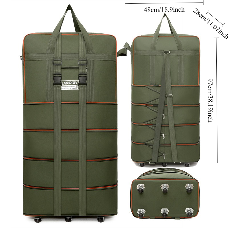 Tas travel lipat koper roda pu - Foldable Rolling Luggage Bag ulasan dan harga