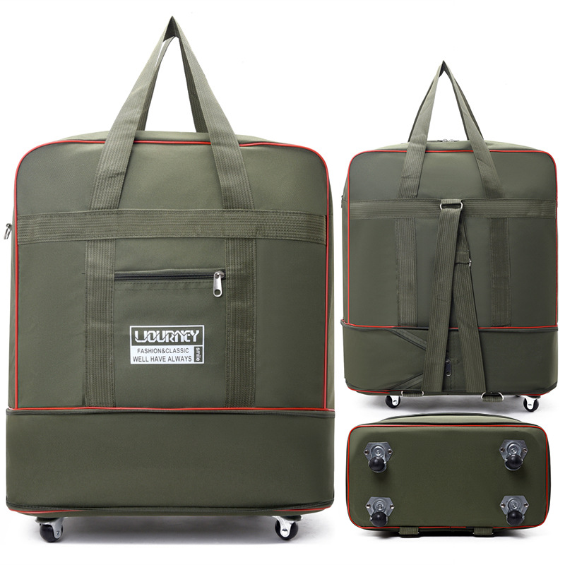 Tas travel lipat koper roda pu - Foldable Rolling Luggage Bag ulasan dan harga